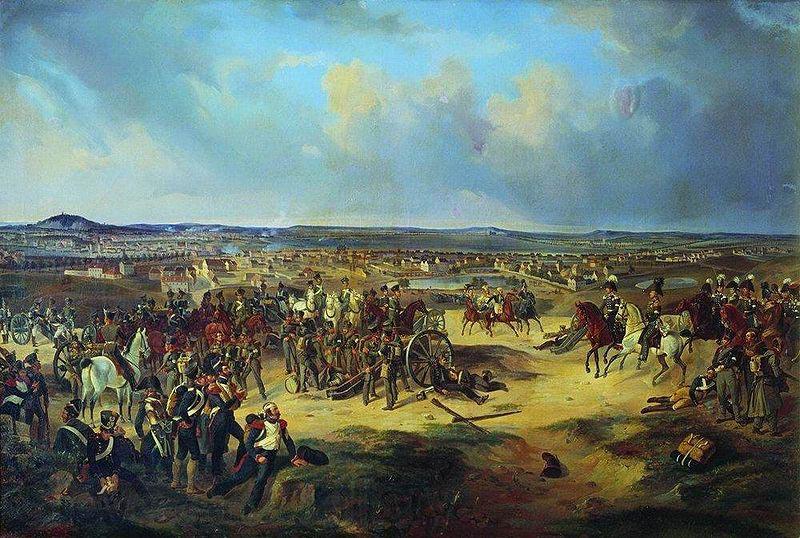 Bogdan Villevalde Battle of Paris in 1814, Mars 17. Norge oil painting art